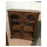 Wood curio cabinet, 3 shelves, 355x12x42",  No