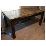 Large dining table/work table,  marble like top,