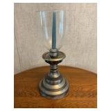 Hurricane candle holder, 17" w/clear glass