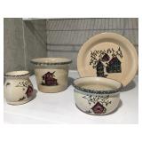 4 pc. Home & Garden Party stoneware, Casey
