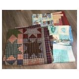 Misc quilted pieces- Abilene star, 84 100",