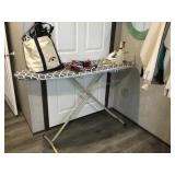 Misc lot- ironing board, iron, scarves, Conair