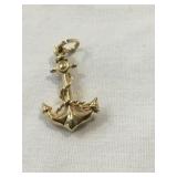14 kt. (Marked 585) anchor pendant, 3/4" L, .03
