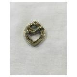 10 kt heart/Mother w/child pendant, diamond