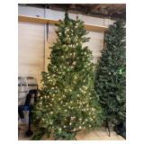 7 ft lighted Christmas tree, works (NO shipping)