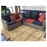 5pc. Outdoor plastic wicker patio furniture set -