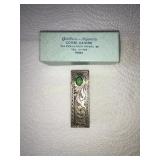 Silver lipstick mirror case 2"L (marked 800 & Y28)