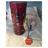Lolita Happy birthday wine glass 9" NIB