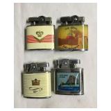 4 Vtg. Cigarette lighters- the locks