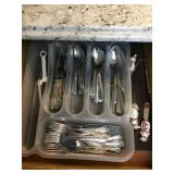 Contents of 2 drawers - misc. flatware,kitchen