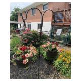 Metal plant hanger only, no plants two hooks 69"
