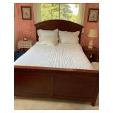 Ashley Queen bed, Serta mattress, wood frame,