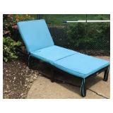 Adj. outdoor lounge chair w/ cushion 77"l (NO ship