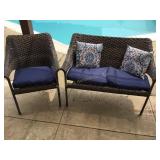 2pc. Outdoor plastic wicker, furniture set -