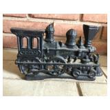 Cast iron train door stop - 10"w x 6.5"h
