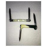 2 Imperial pocket knives - 1 w/ink pen,1.5" blades