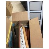 20+  picture frames-  wood, metal, 21 1/2 "x 11