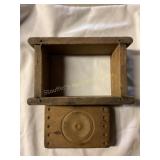 Wooden butter mold/ press 5" x 3"