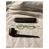 Vtg eyeglasses Hagerstown MD on case & Emperor