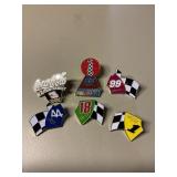6 Nascar race pins 1 3/4" tallest
