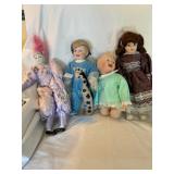 4 porcelain dolls-Jessica Stevie, etc.