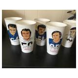 5 Vtg 7 Eleven plastic football nfl cups -