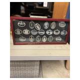 Display case 20 3/4 x 9 3/4 contains 19 Washington