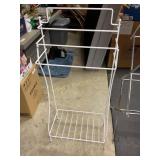 White metal rack 16" x 33 1/2" x 10"