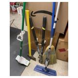 Fiskars pruners, Libyan floor sponge mop, broom,