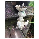 2 Yard ornaments - frog/turtle tallest 11"h
