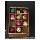 10  Vtg Christmas ornaments 1 1/2" Japan