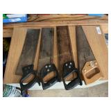 4 miter box saws, Kobalt, Stanley, etc.