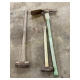 Maddock, 2 sledge hammers, show wear