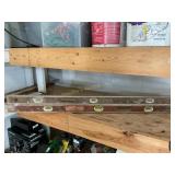 2 Vtg wood levels, show wear, both 48'
