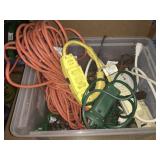 Outdoor extension cords,power strips,etc w/ tote