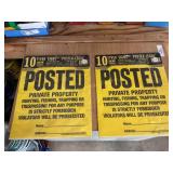 2 pks Posted signs