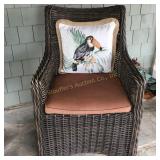 Wicker porch chair w/cushions