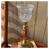 Table lamp brass/glass 16'