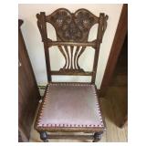 2 Oak carved chairs