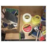 Drywall tape,paint brushes,etc.