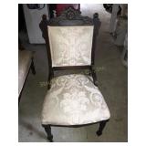 Victorian chair w/2 castors