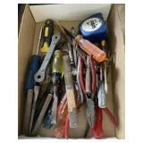 Misc hand tools, wrenches, screw drivers, tape