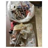 Misc plumbing accessories, copper fittings, pipe