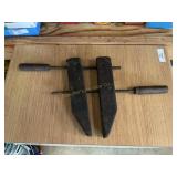 Vtg wooden clamps, 12'