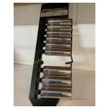 Pittsburgh 9 pc standard deep socket set, 1/2' Dr