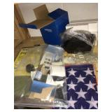 Fountain cover,flag,fake planters,etc.