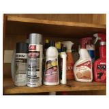 Spray paints,wood cleaners,car cleaners,etc.