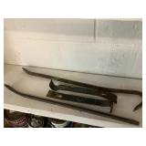 4 crowbars, largest is 30'