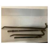 4 crowbars, largest is 35'