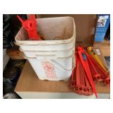 Plastic stakes for tarps/tents, 10+ 10' & 9 , 16ï¿½